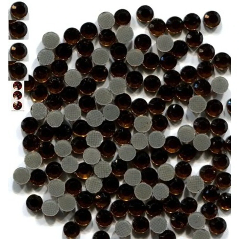 Rhinestones 16ss 4mm  COFFEE  Hot Fix Iron on     2 Gross  288‎ Pieces